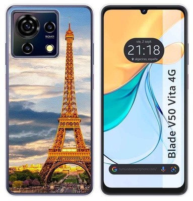 Fertuo Cover per ZTE Blade V60 Vita, Custodia Portafoglio Cover a Libro in Pelle Flip Case con Silicone Bumper, Fibbia Magnetica, Porta Carte, Kickstand, per ZTE Blade V60 Vita, Rosso