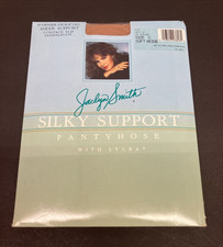 Vintage Jaclyn Smith Silky Support Pantyhose Size C Soft Beige New