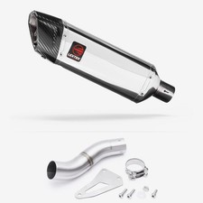 Lextek Stainless Steel SP4 Polished 300mm Exhaust with Low Level Link Pipe Rear