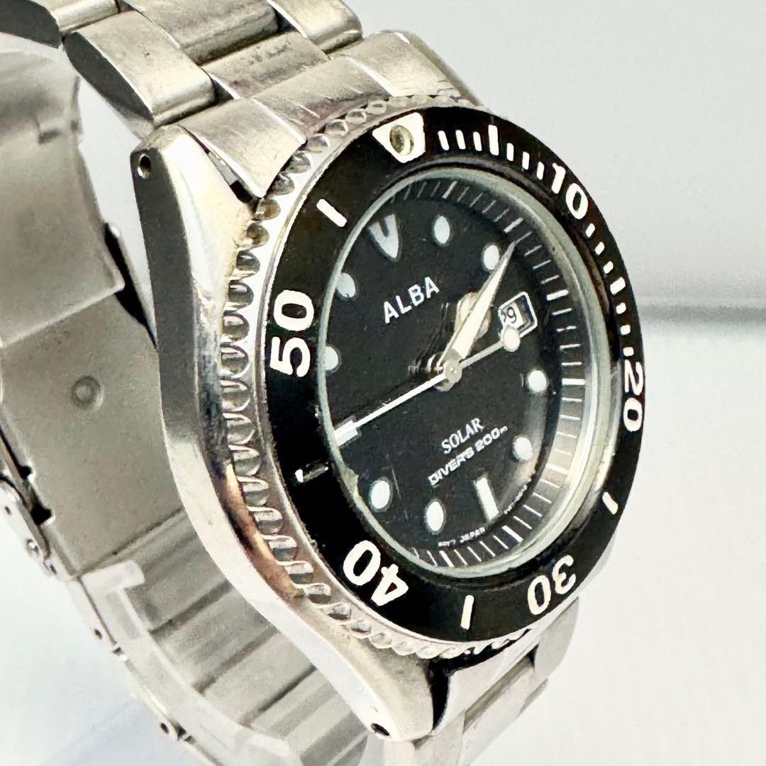 SEIKO Men's Solar Diver Watch Model AEFD530 V147-0AN0 Black Dial