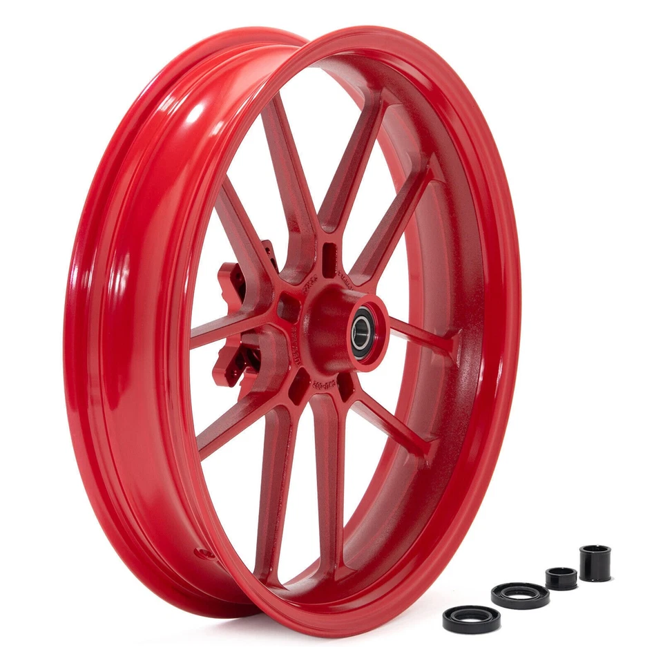 Ruedas rojas sin cámara Supermoto de 17" para Honda CRF250R CRF450R CR125R CR250R 02-07 Foto 4 de 4