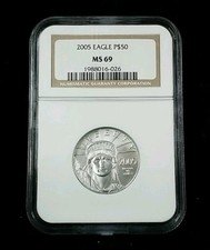 American Platinum Eagle 2005 P$50 NGC MS69 #7398