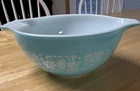 Pyrex 444 Butterprint Blue White Glass Mixing Bowl 4 qt Large Vintage