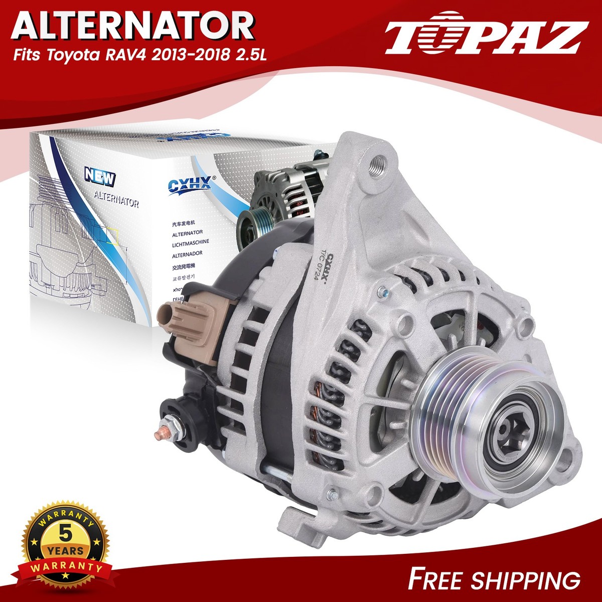 CXHX Alternator 125A 12V Fits Toyota RAV4 2013-2018 2.5L