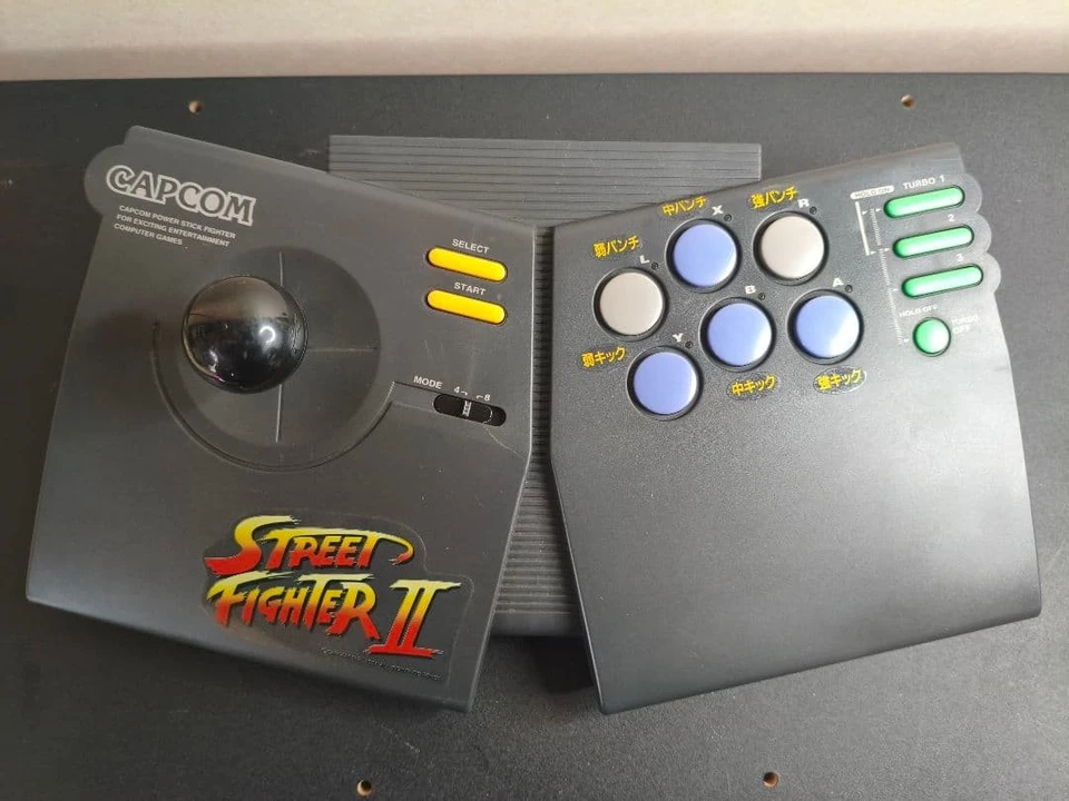 Capcom Power Stick Fighter Joystick, Tested, Used, Includes Cables & Stickers - Image 2 of 4