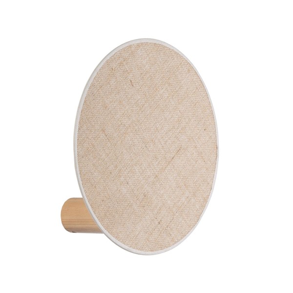 Wandleuchte Wandlampe Stoff Holz Ø 36 Cm Rund Indirektes Licht E27 Braun-image