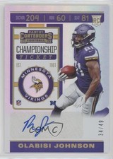2019 Panini Contenders Rookie Championship Ticket 34/49 Olabisi Johnson Auto x5u