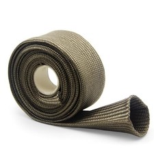 Heat Shield Sleeve 34 Id X 10 Titanium Basalt Fiber 34 Id X 10-titanium