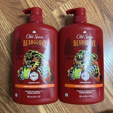 2PACK Old Spice Body Wash for Men, Bearglove, Long Lasting Lather, 33.4 fl oz