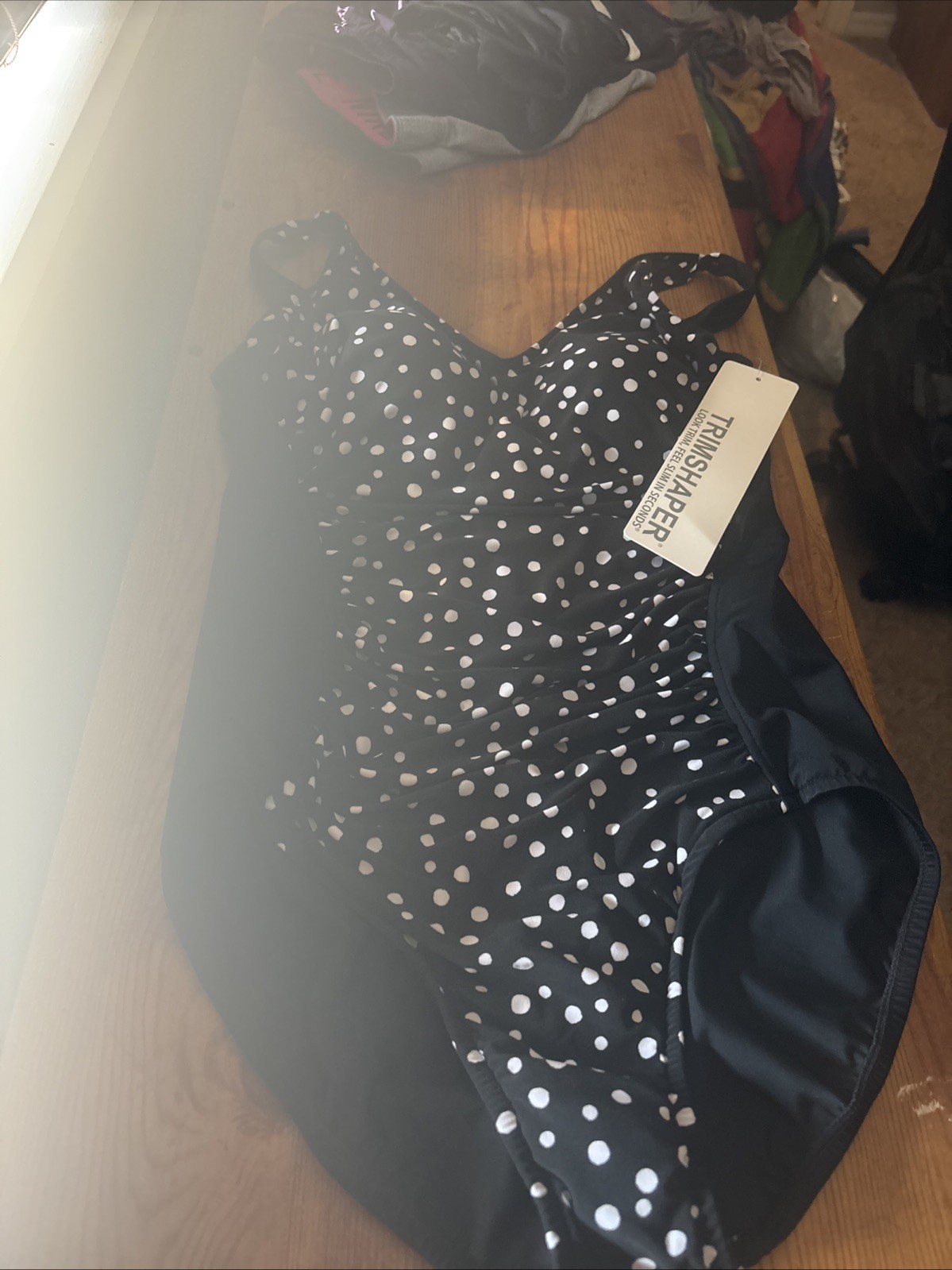 Women's Trimshaper Cosmic Dots Allover Control One-Piece Swimsuit Size 12