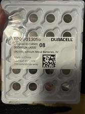 200x Duracell CR2032 3V Lithium Coin Cell Batteries Exp 2033 Bulk Tray Battery