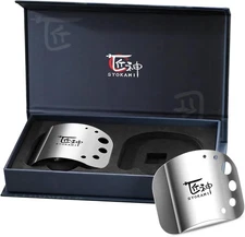 Finger Guards for Cutting Food 2 Pack Stainless Steel with Herb Stripper