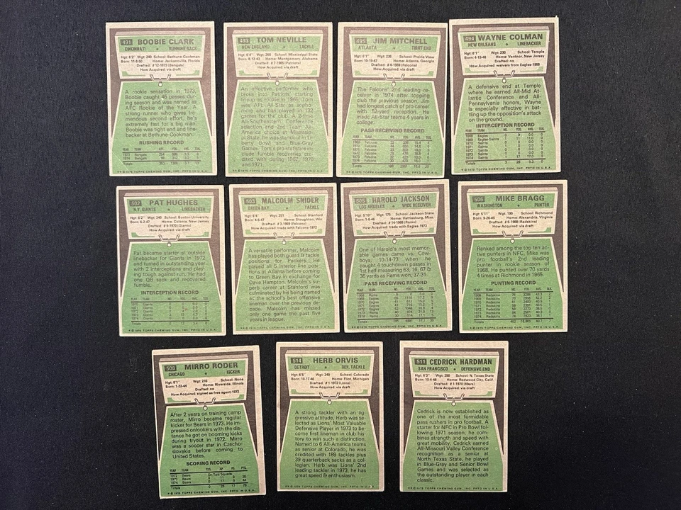 Lote de 23 tarjetas de fútbol americano Topps 1975 (justas a muy buen estado) Foto 2 de 4