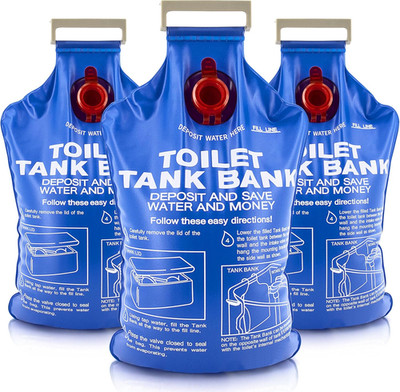 Toilet Tank Bank Insert 3-Pack, Water-Saving Device, Saves 95+ Ounces per Flush,