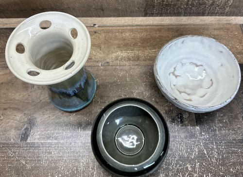 Assortment Of Handmade Pottery Bowls Vase Vessels - Picture 3 of 19