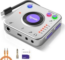 Synido Portable Guitar Audio Interface, 24-bit/96kHZ Audio Adapter with USB-C