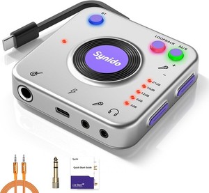 Synido Interface audio pour guitare portable 24-bit/96kHZ Adaptateur audio USB-C