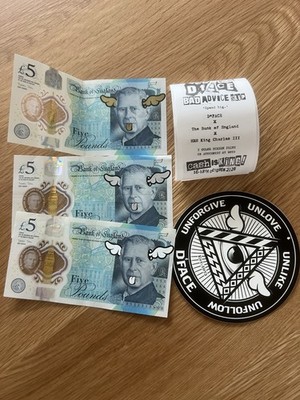 DFace King Charles £5 Notes - FULL SET - Gold + Silver + White