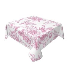 Tablecloth 60 x 60 Inch Square Chinoiserie 60" x 60" (Square) Pink Floral