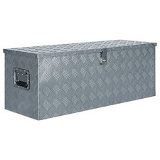 Aluminium Box Tool Organiser Trunk Chest Transport Boxes Trailer Storage Silver