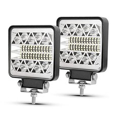 4 Inch LED Light Pods,2 Pcs Square Tractor Work Light Spot Flood square