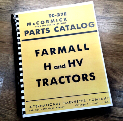 #ad #ad Farmall International H Hv Tractor Parts Manual Catalog Book Schematic Assembly $24.97