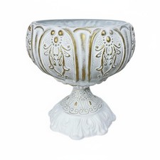 Embossed Metal Planter Versatile Decor Vintage Metal Urn Detachable Design