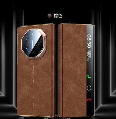 Luxury Leather Protective Flip Case Smart View Window Cover for Mate XT / XTS