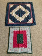 Country Home Decor: Quilted Hand Sewn Wall Art  Table Centerpiece Cloth