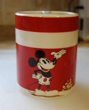 Disney Mickey Mouse Red White Ceramic Bathroom Toothbrush Holder New
