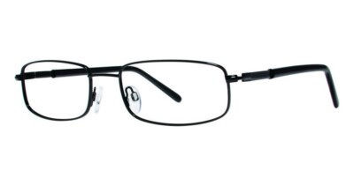 MODERN OPTICAL JAZZ UNISEX METAL EYEGLASSES 56-18-150 BLACK WITH SOFT CASE