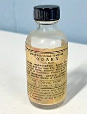 Vintage 1952 Glass Medicine Bottle Apothecary 4" x 1.75" Collectible USA Clear