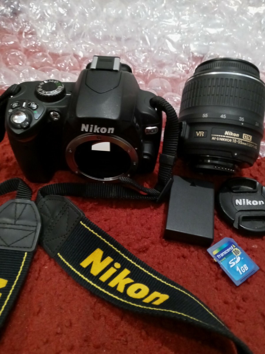 Nikon D60 10.2MP Digital SLR Camera - Black w/18-55mm Lens