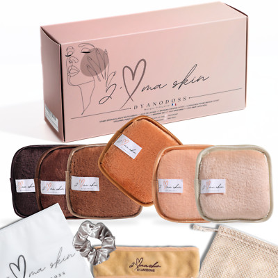 6 waschbare und wiederverwendbare Make-up-Entferner-Pads - quadratische Mikrofasertücher 