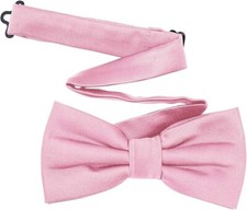 Men's Pre-Tied Satin Formal Tuxedo Bowtie Adjustable Length Satin Bow Tie