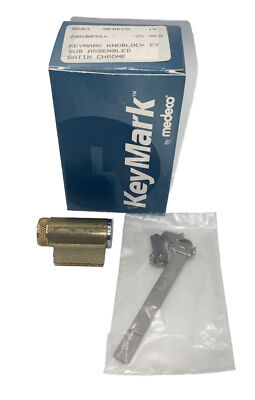 Medeco Keymark 0503 20K009s4 26-8ES Mortise KnoBlock Cylinder Satin Chrome