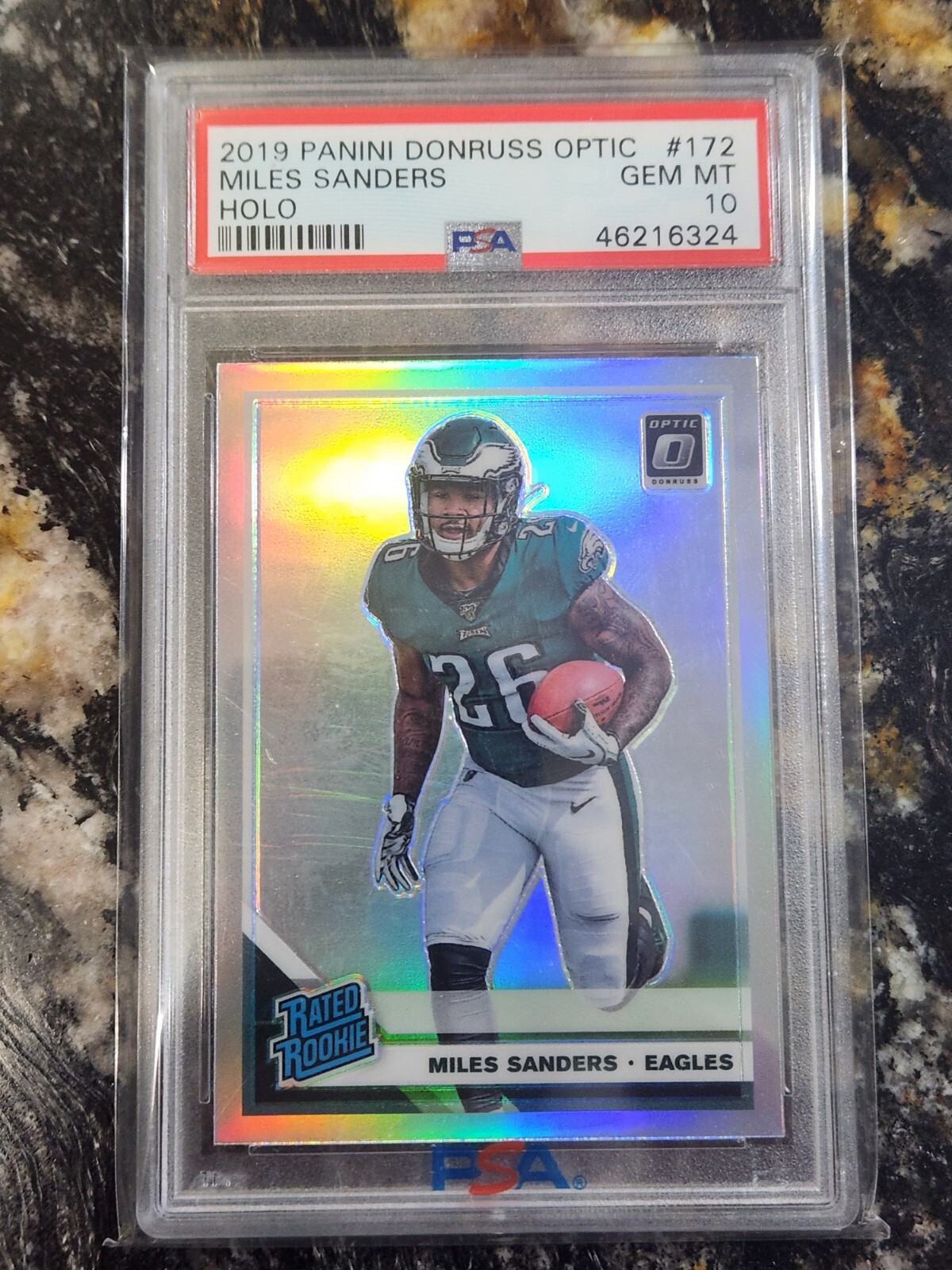 Miles Sanders Panini Donruss Optic #172 Holo
