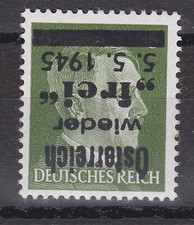 Lokalausgabe Losenstein 5 Rpf. Kopfstehender Aufdruck Postfrisch **