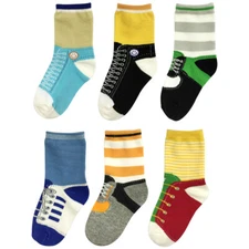 Wrapables Sporty Shoe Socks (Set of 6), Set 1