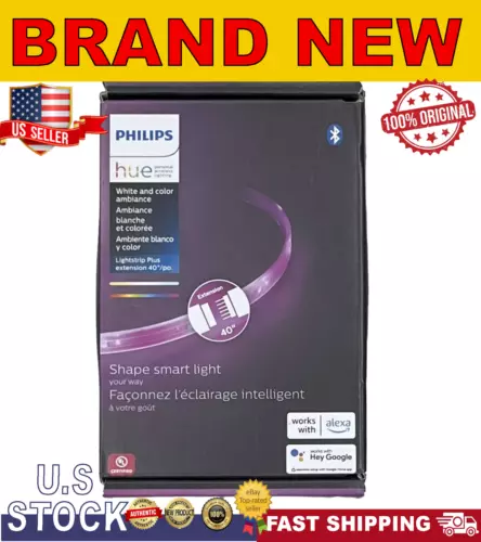 Philips Hue White and Color Indoor 40” Smart LED Light Strip Plus Extension
