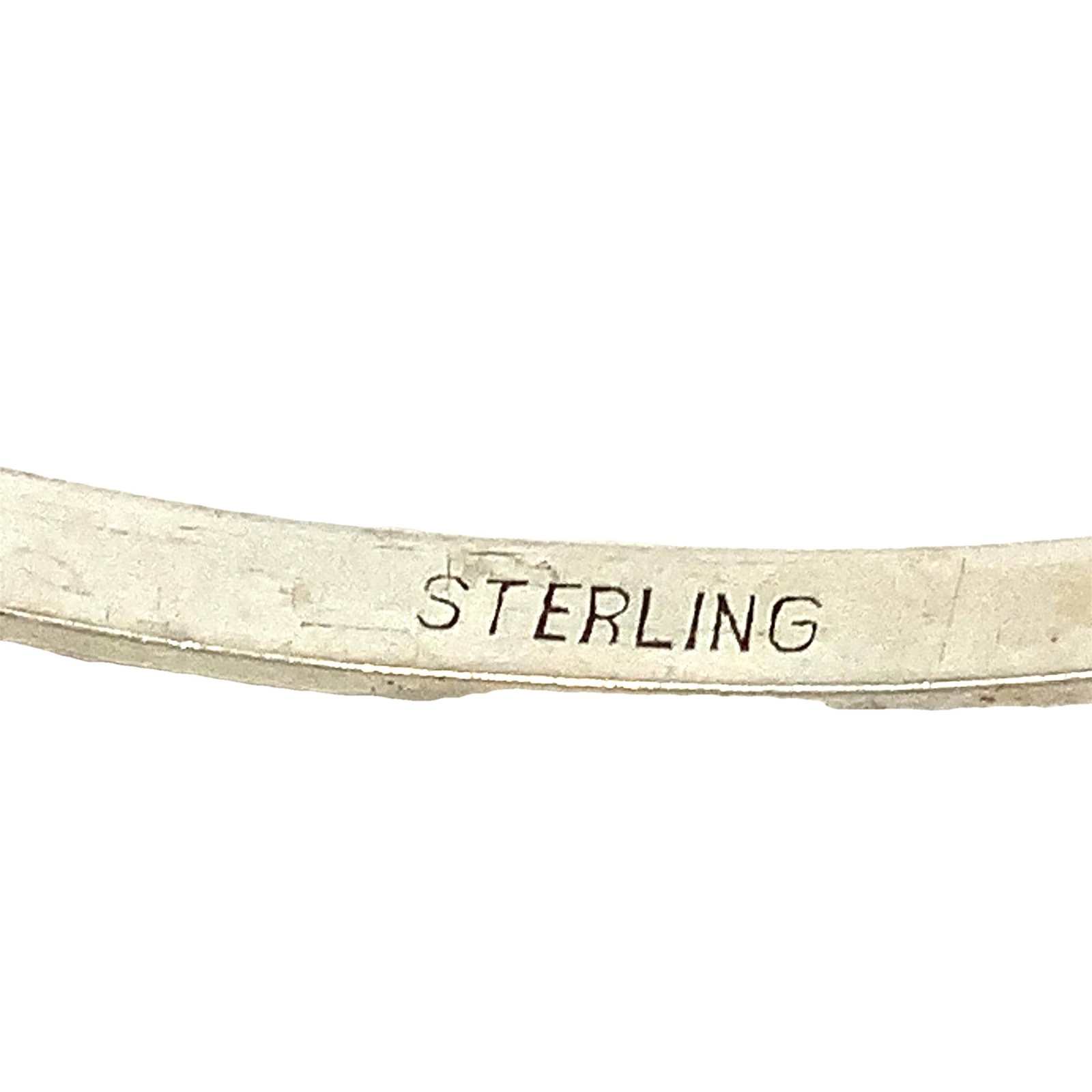 Vtg Signed Sterling Silver Textured Pattern Petit… - image 5