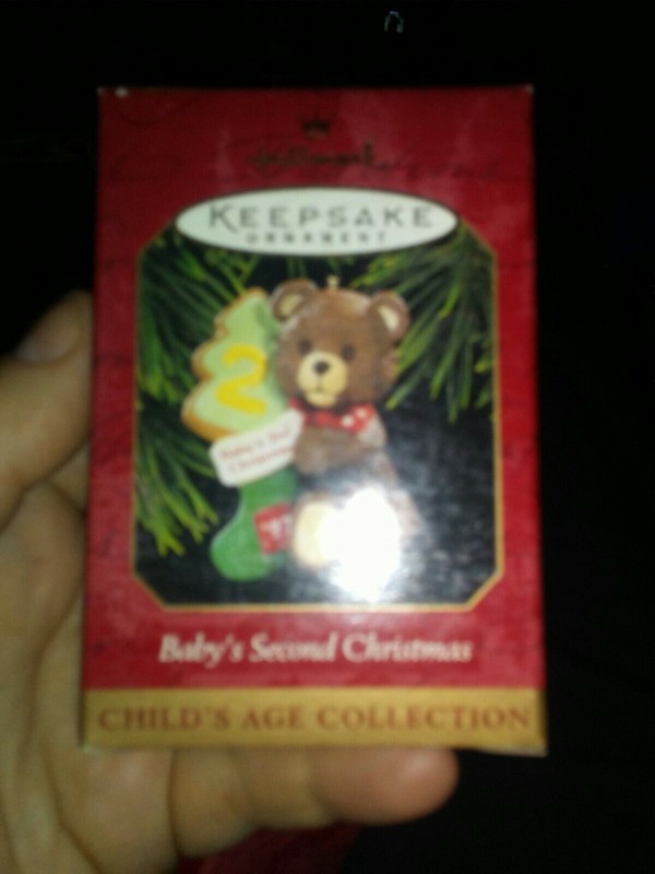 HALLMARK Keepsake 1997 BABY'S SECOND CHRISTMAS ORNAMENT  2nd Teddy Bear VINTAGE