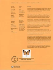 #4462 64c Monarch Butterfly USPS #1014 Souvenir Page FDC