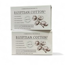 2 COMMONWEALTH SOAP TOILETRIES CST EGYPTIAN COTTON Boxed Bar Soap 8oz  NEW
