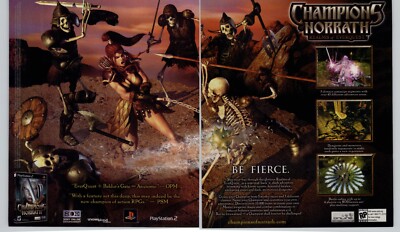 Champions Of Norrath Realms Of EverQuest PS2 RPG 2003 Vintage Print Ad Game Art