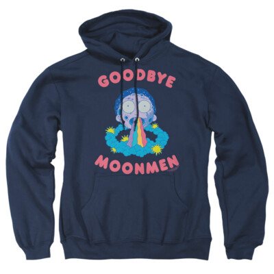 RICK AND MORTY GOODBYE MOON Licensed Adult Hooded and Crewneck Sweatshirt SM-3XL