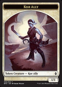 Kor Ally Token x4 - Battle for Zendikar - NM-Mint, English - Battle for Zendikar
