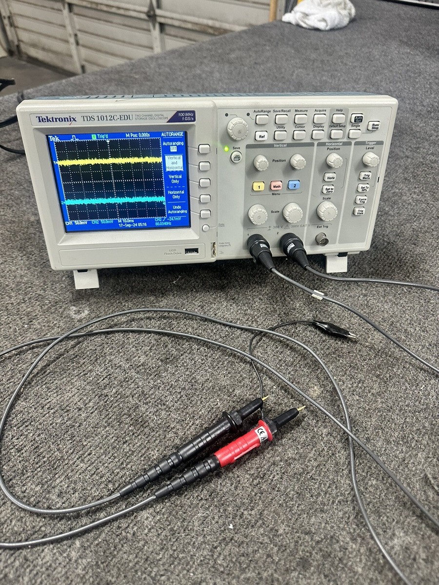 Tektronix TDS1012C-EDU 100Mhz 1GS/s Color Digital Oscilloscope & 2