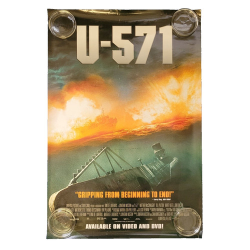 U-571 Video Store Movie Poster Matthew McConaughey Bon Jovi VTG One Sheet