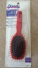 Vintage Goody Styler Red Hairbrush Small natural wood comfort tip Brush 1993